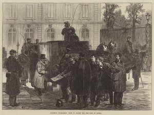 Studenten bitten M. Thiers um das Leben von Rossel